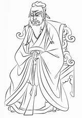 Confucius Coloring Pages Kongzi Printable China Public Choose Board History Supercoloring Categories sketch template