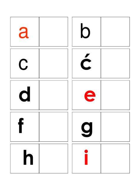 alfabet  karty obrazu