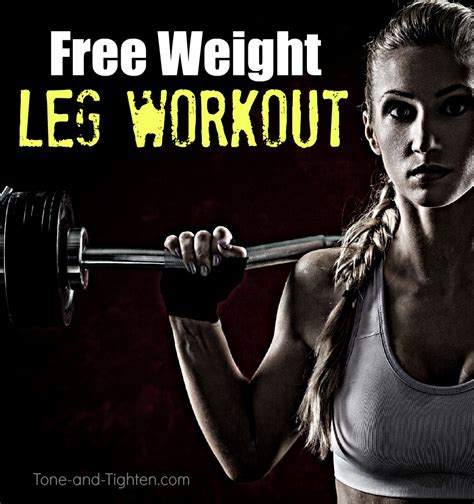 free weight leg lower body workout tone and tighten