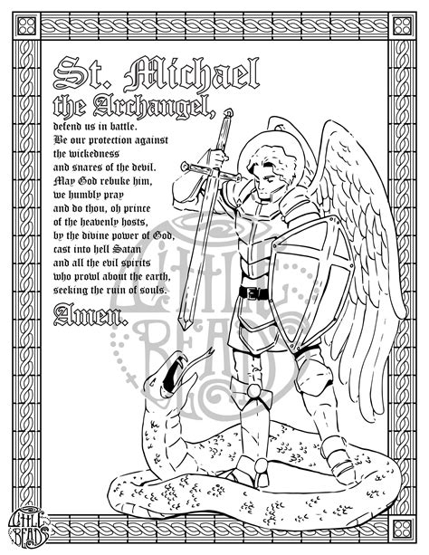 st michael printable perfect  coloring coloring pages halloween