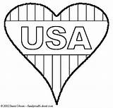 Coloring Heart Pages Flag Printable Usa American Print Colouring July Color Shaped Book Printables Adult Hearts Peace Kids Patriotic Choose sketch template