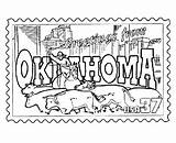 Oklahoma Coloring State Stamp Pages States Printables History Kids Printable Sheet Usa Musical Logo Sheets Stamps Ok Social Study Go sketch template