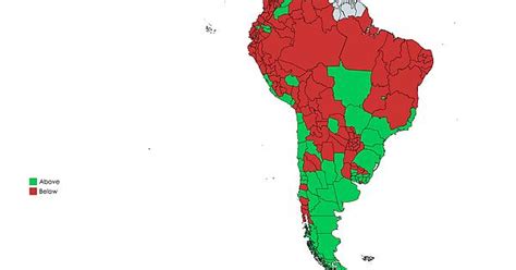 regions in south america with a gdp ppp per capita higher and lower