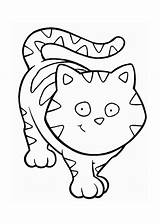 Cat Face Cliparts Coloring Clip Pages Cartoon sketch template
