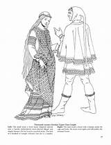 Coloring Medieval Fashions Pages Fashion Book Renaissance sketch template