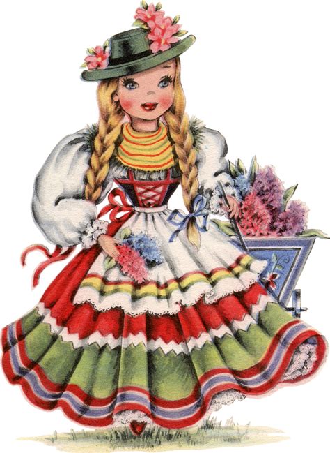 retro german doll image the graphics fairy