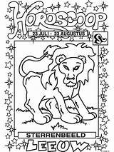 Horoscoop Leeuw Kleurplaten Kleurplaat sketch template