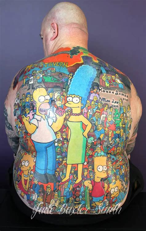 Man With Over 200 Tattoos Of The Simpsons Characters Confirmed As
