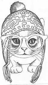 Coloring Pages Cat Adult Mandala Printable Animal Book Cats Books Cute Color Ausmalbilder Print Målarböcker Målarbilder Erwachsene Stamps Zum Für sketch template