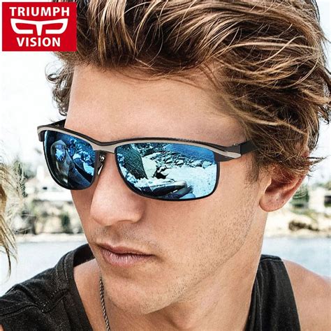 Triumph Vision Mirrored Polarized Driving Sun Glasses For Men Cool
