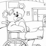 Hospital Bear Teddy Colouring Poorly Pages Drawing Coloring Building Hopital Coloriage Template 3d Print Getdrawings sketch template