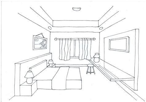 desain interior sketsa homecare