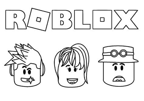 roblox logo  main characters coloring page  printable