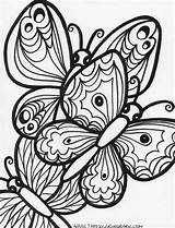 Coloring Pages Butterfly Adults Printable Adult Sheets Dementia Print Detailed Mandala Colouring Color Abstract Pattern Butterflies Cute Awesome Kids Book sketch template