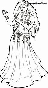 Coloring Belly Pages Dance Dancer Gypsy Colouring Adult Dancing Template Choose Board sketch template
