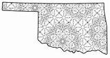 Oklahoma Map sketch template
