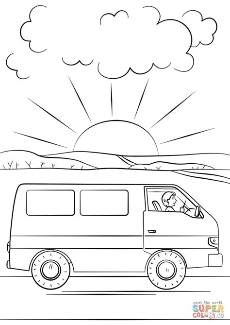 traveling   van coloring page  printable coloring pages