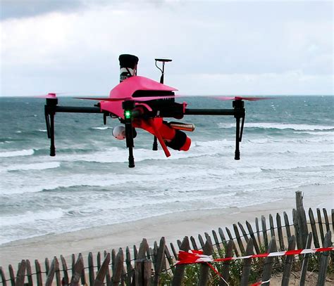life saving drones   rescue swimmers  french coast