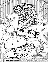 Shopkins Coloring Pages Popcorn Getdrawings sketch template