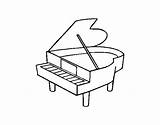 Pianoforte Coda Colorir Cauda Aberto Aperto Obert Cua Abierto Dibuix Dibuixos Acolore sketch template