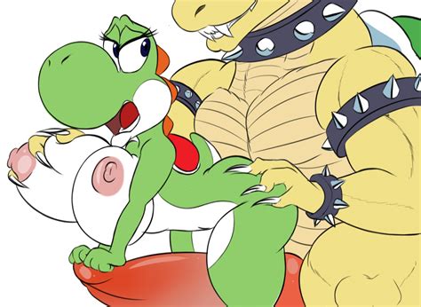 rule 34 anthro ass big breasts big penis bowser breasts butt grab duo