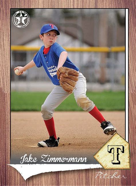 baseball card photo template