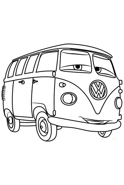 vw bus  cars coloring pages