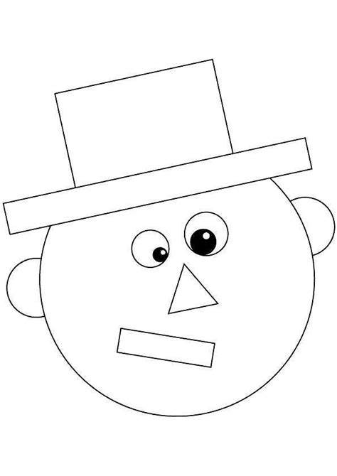 head shapes coloring pages  toddlers  printable coloring pages