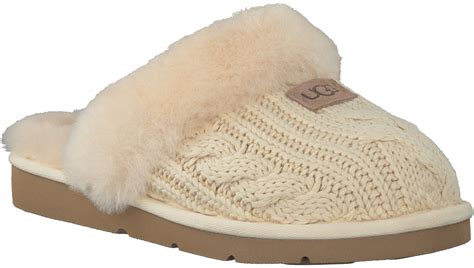 witte ugg pantoffels cozy knit cable omoda
