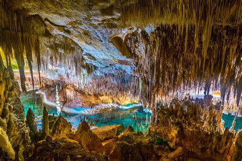 drach caves  mallorca explore  mysterious cave system  guides