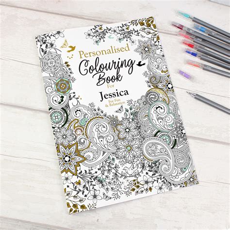 personalised floral colouring book giftsmartcouk
