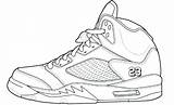 Jordan Coloring Pages Jordans Shoes Air Drawing Shoe Michael Nike Retro Sneakers Basketball Sneaker Printable Sheets Template Drawings Color Sheet sketch template
