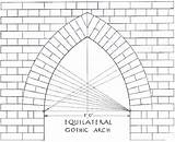 Gothic Arch Pointed Brickwork Books Equilateral sketch template