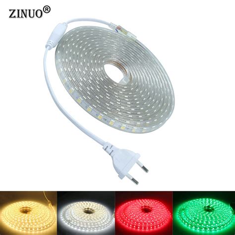 60led m 25m smd 5050 led strip 220v 1m 2m 3m 4m 5m 10m 15m 20m power