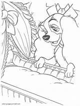 Coloring Tramp Pages Lady Print Printable Cartoon sketch template