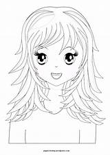 Coloring Pages Hair Girl Manga Color Print Kids Girls Getcolorings Printable sketch template