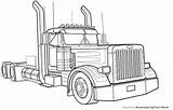 Semi Drawing Truck Trucks Peterbilt Line Coloring Technical Drawings Pencil Dessin Tattoo Pages Big Sketch Cartoon Car Paintingvalley Adult Artist sketch template