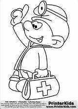 Coloring Pages Smurf Stethoscope Doctor Színez Bag Heart Colouring Kids Disney Printable Drawing Getcolorings Színezlapok Ingyenes Film Color Getdrawings Bags sketch template