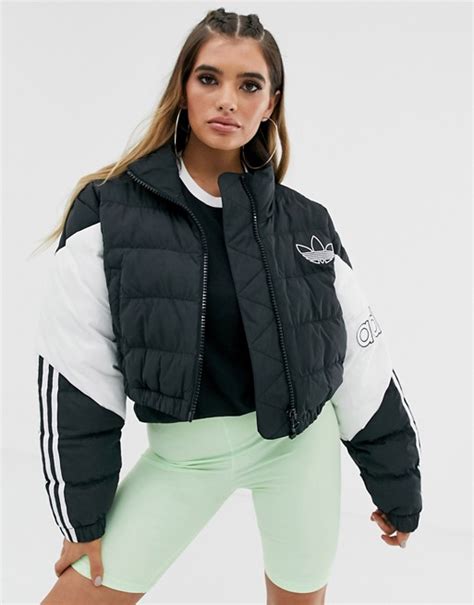 adidas originals cropped puffer jacket  black asos ropa deportiva adidas ropa moda ropa
