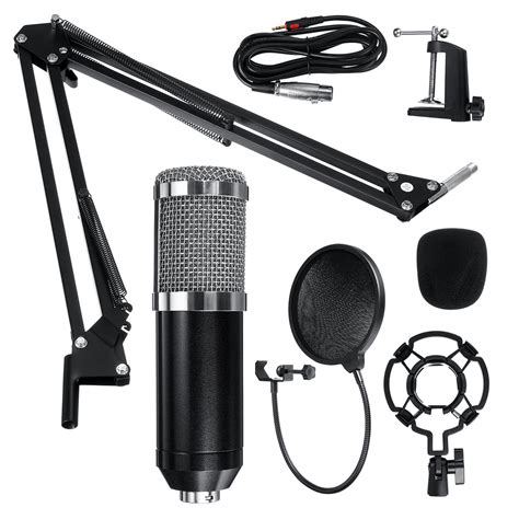 professional recording equipment  pcs condenser microphone kits broadcast webcast studio stages