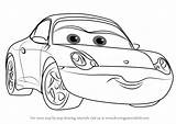 Sally Mcqueen Pixar Drawingtutorials101 Mater Medau Gaze Kleurplaat Line Clip sketch template