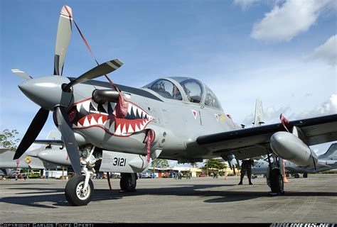 embraer   super tucano emb  colombia air force aviation photo