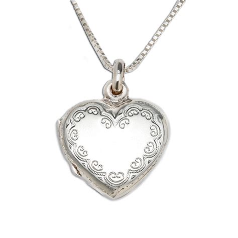 childrens sterling silver heart locket  opens   girls cherished moments jewelry