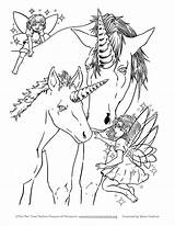 Fairies Unicorns sketch template