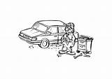 Malvorlage Meccanico Automonteur Garagiste Garagist Kleurplaat Herunterladen Téléchargez sketch template