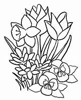 Coloring Spring Pages Cute Flower Kids Cmb sketch template