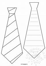 Father Craft Necktie Tie Coloring Notepad Fathers sketch template