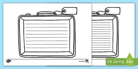 suitcase writing template lenseignant  fait twinkl