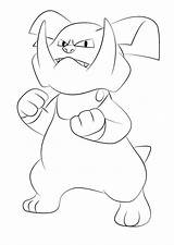 Granbull Coloring Pokemon Pages Printable Kids sketch template