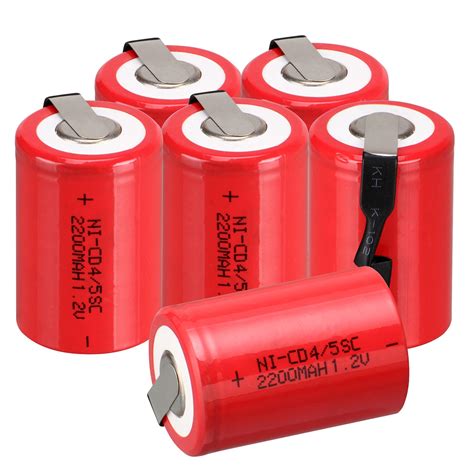 pcs nicd  subc    mah tab red ni cd rechargeable battery lot